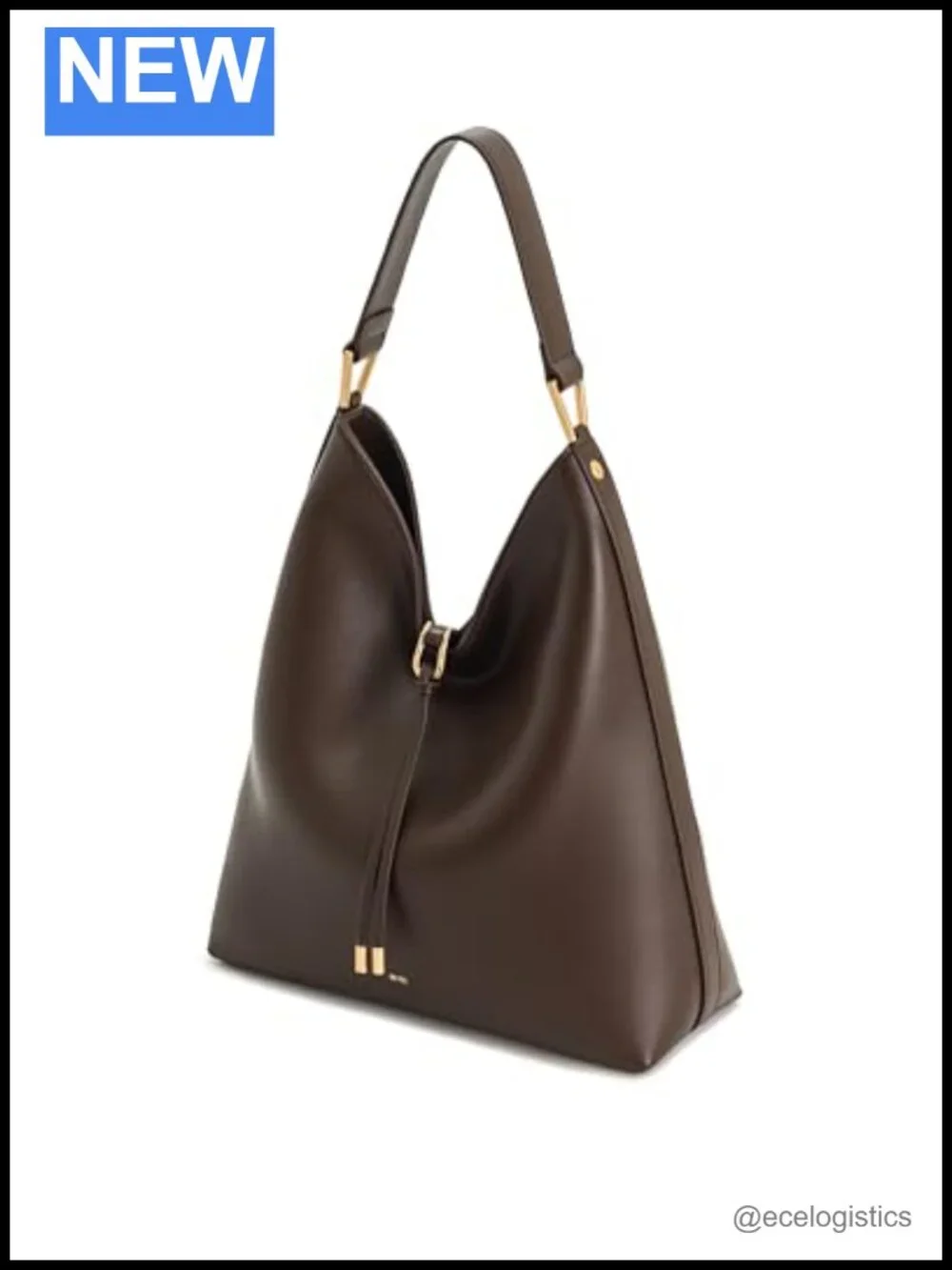 Faux Suede Shoulder Bag Vegan Leather Gold Hardware Handbag